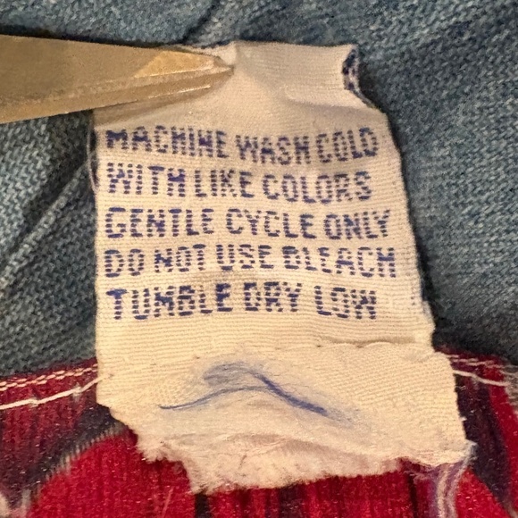 Carolina Blues Vintage Light Blue 100% Cotton Denim Full Button Up Vest; Size 20 - Picture 12 of 12